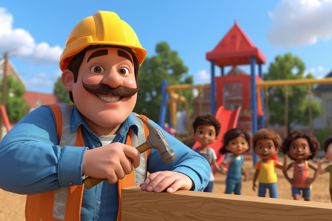 Ο κυρ-Στέλιος ο οικοδόμος και η παιδική χαρά