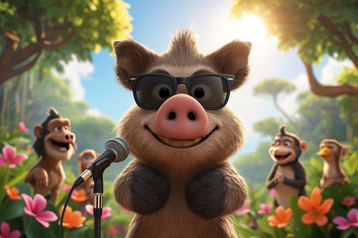 Χρωματίζω τον Μπόμπο το αγριογούρουνο τραγουδιστή