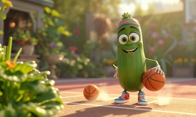 Το κολοκυθάκι που παίζει μπασκετάκι
