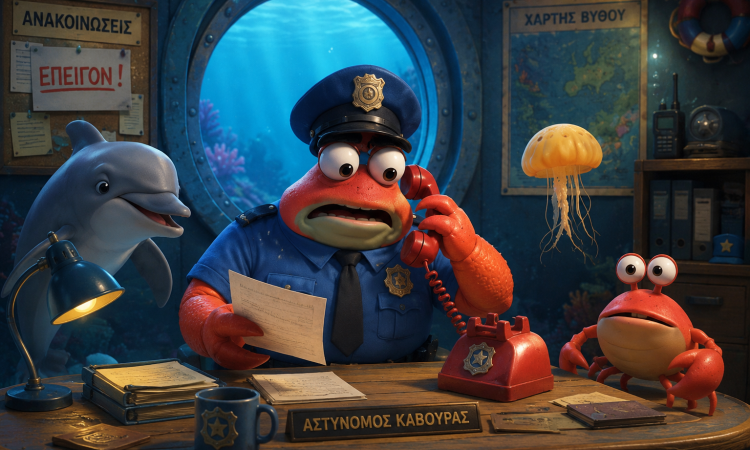 Ο αστυνόμος Κάβουρας και το μυστήριο του φωτεινού κοχυλιού